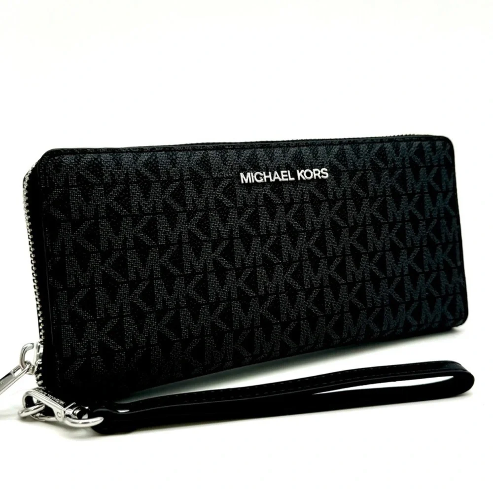 Michael Kors Large Continental Wallet Black Signature
